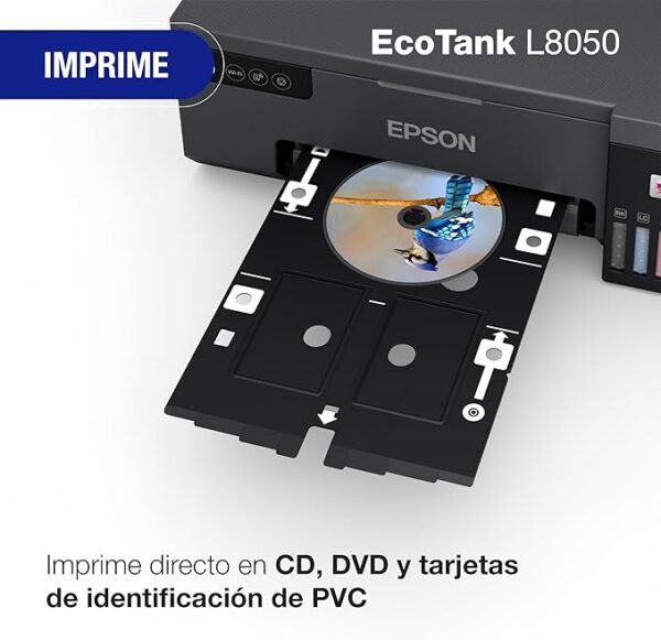EPSON L8050 Printer | A4 Size 6 Color Wireless Colour Home Inkjet Printers (Including 6 Color Ink) | PVC Card Print | Multicolor [ WiFi ] [Photo Printer] [PVC Card Printer] [with USB Cable] - Image 3